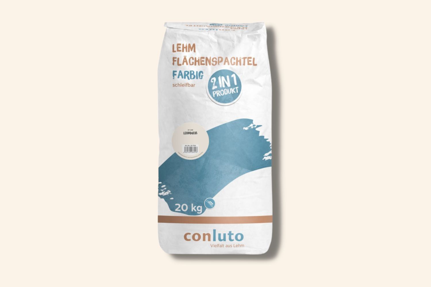conluto Lehm-Flächenspachtel Lehmweiß