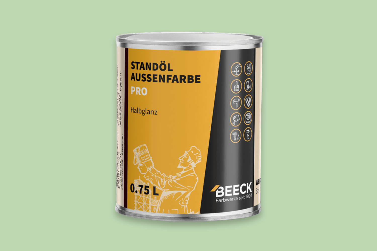 Beeck Standöl-Außenfarbe Pro seidenglanz Grün 1:24