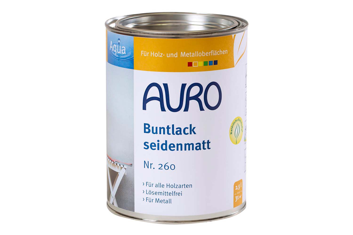 Auro Buntlack seidenmatt Nr. 260 - Ocker-Gelb