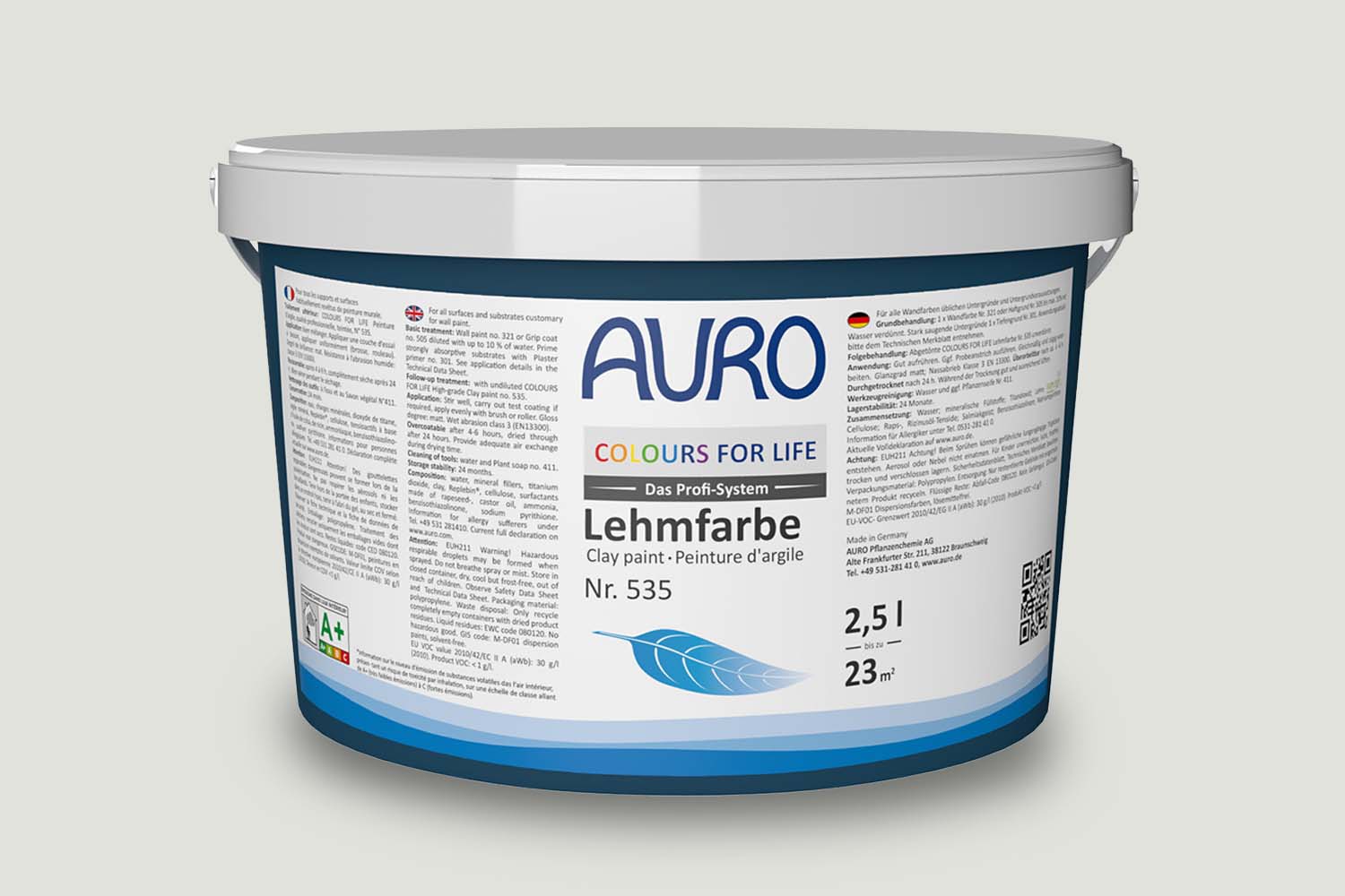 Auro Profi-Lehmfarbe Nr. 535 light taupe Colours For Life