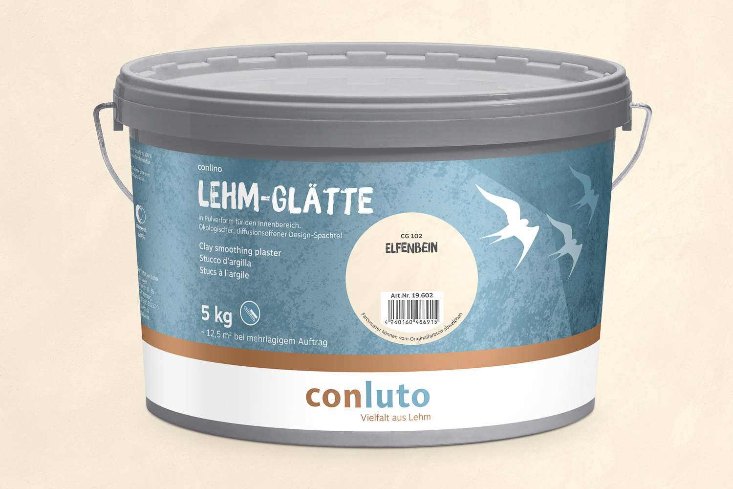 conluto Lehm-Glätte Elfenbein