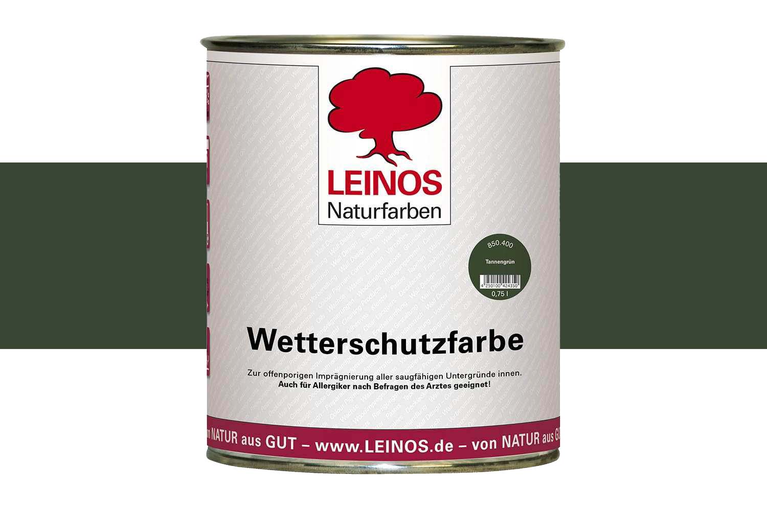 Leinos Wetterschutzfarbe auf Ölbasis 850 Tannengrün