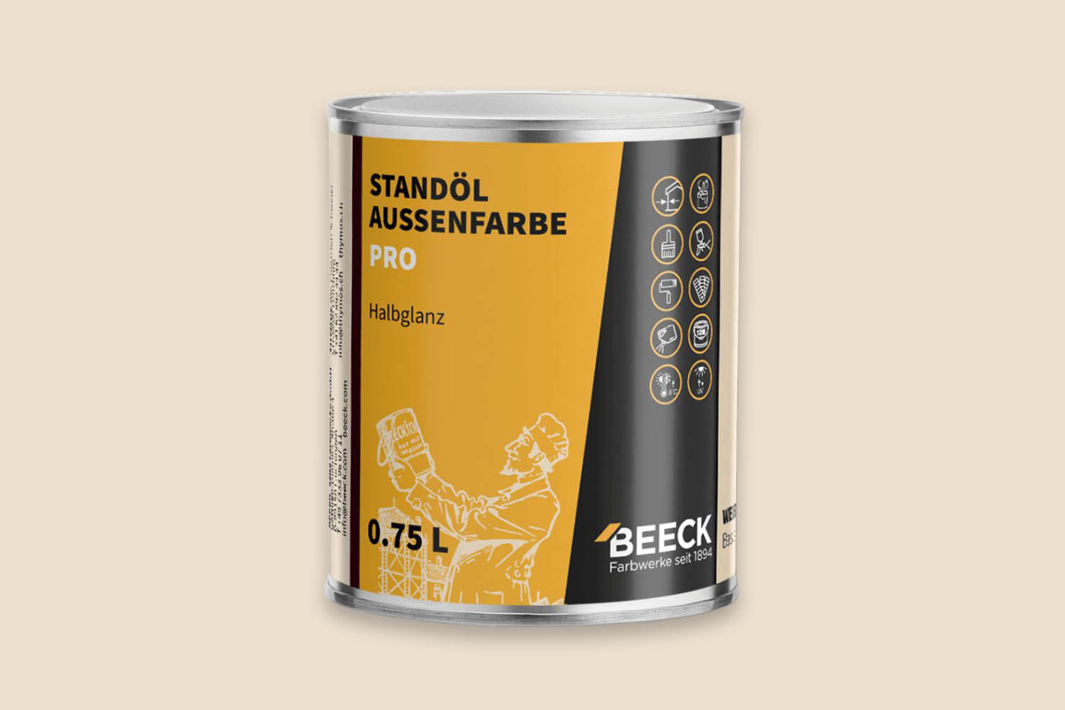 Beeck Standöl-Außenfarbe Pro seidenglanz Altweiß