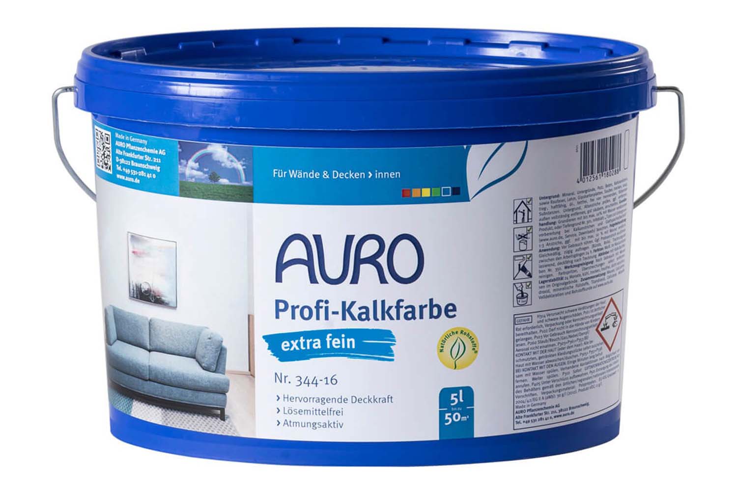 Auro Profi-Kalkfarbe EXTRA FEIN Nr. 344