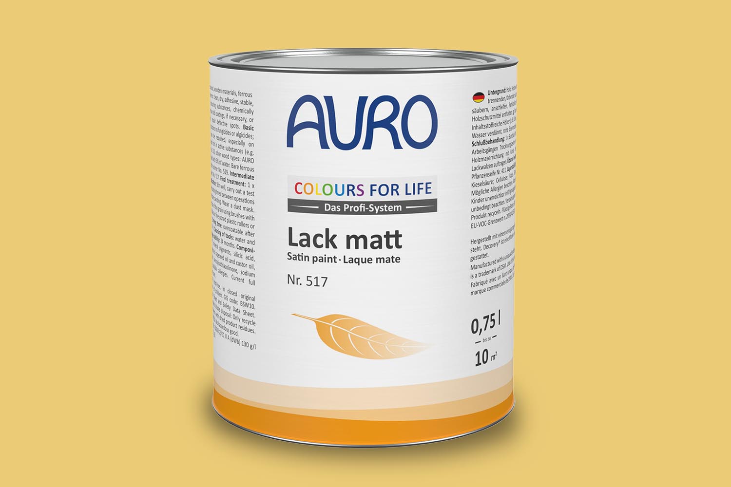 Auro Lack matt Nr. 517 Gelbtöne Colours for Life