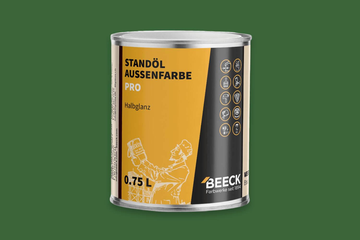 Beeck Standöl-Außenfarbe Pro seidenglanz Grün 