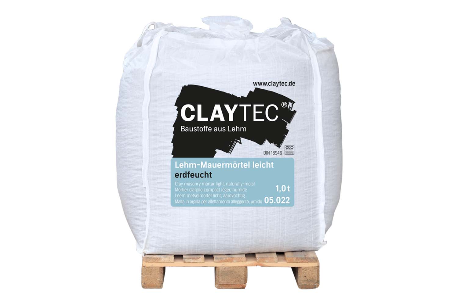 Claytec Lehm-Mauermörtel leicht erdfeucht