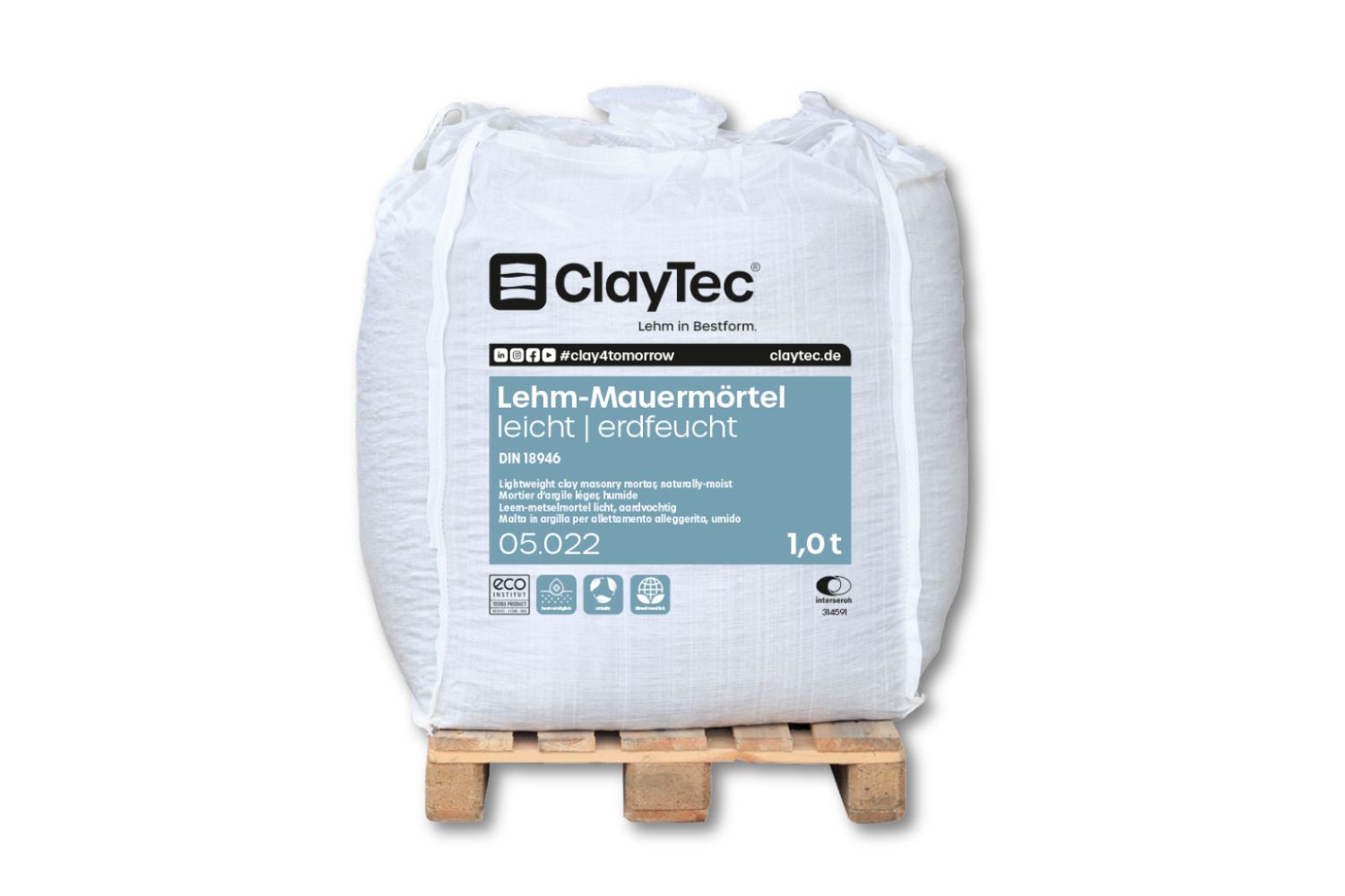 Claytec Lehm-Mauermörtel leicht erdfeucht