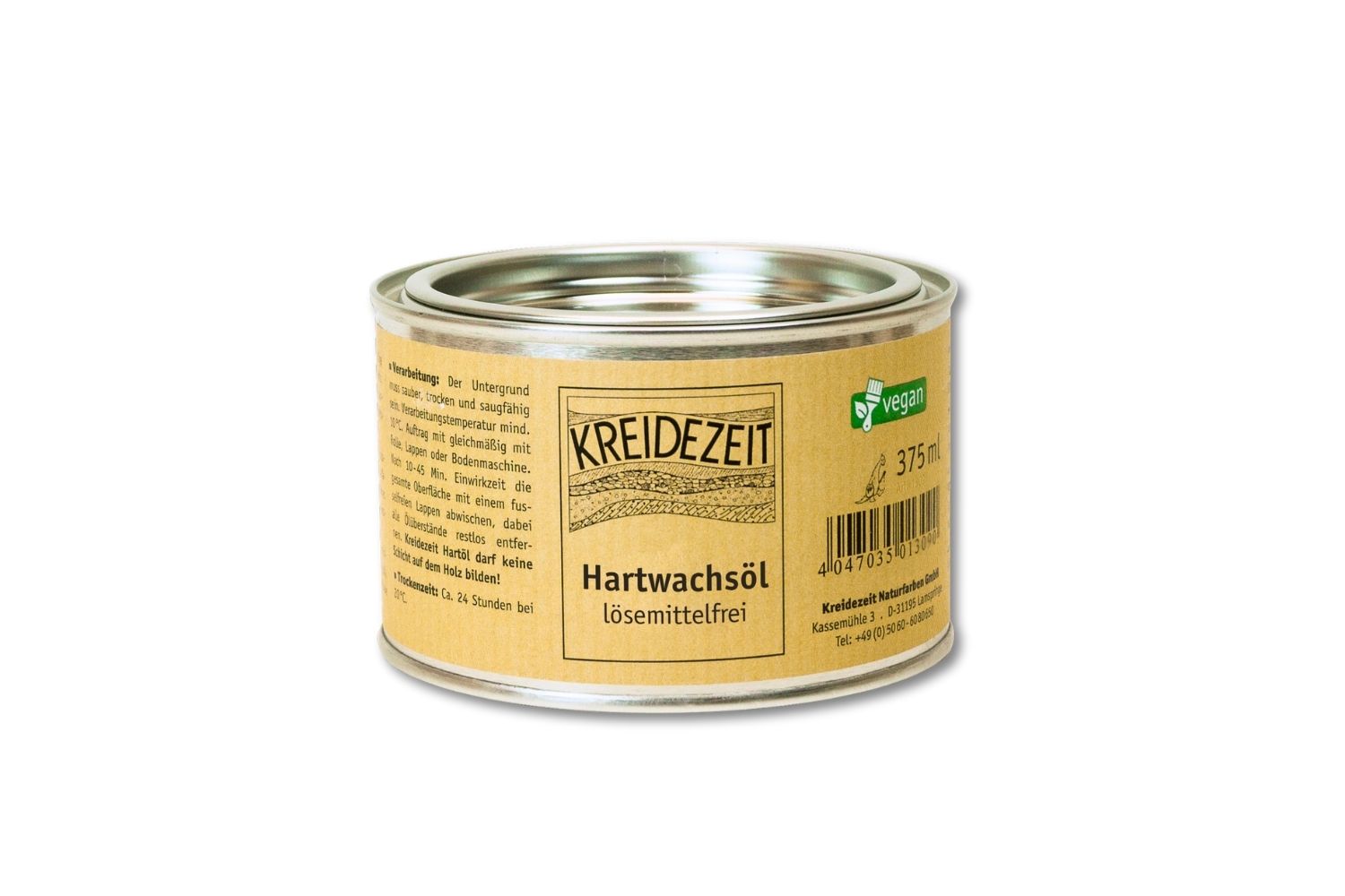 Kreidezeit Hartwachsöl lösemittelfrei 0,375 Liter