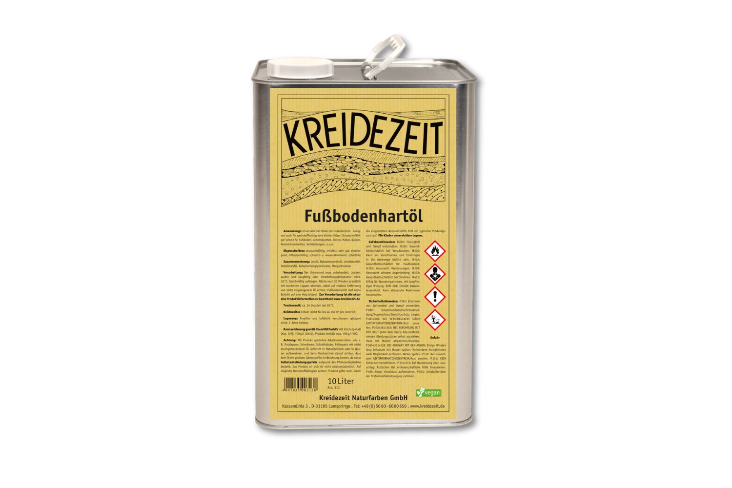 Kreidezeit Fußbodenhartöl 10 Liter