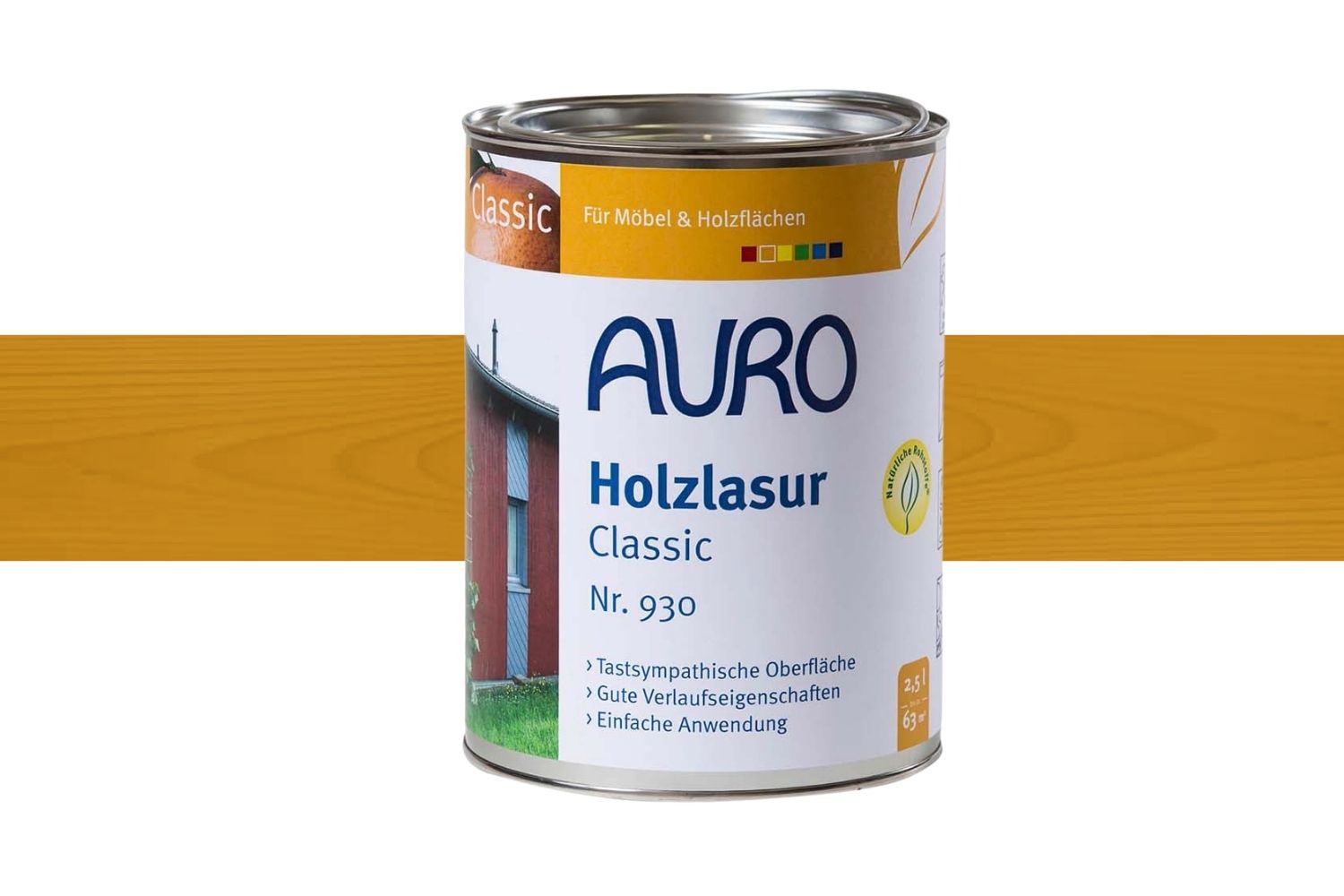 Auro Holzlasur Classic Nr. 930 - Ocker-Gelb
