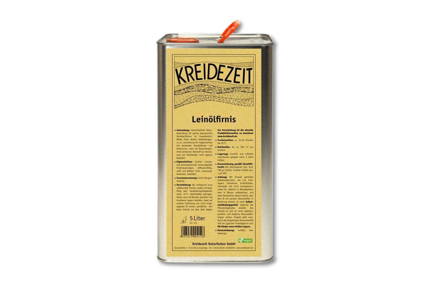 Kreidezeit Leinölfirnis lösemittelfrei 5 Liter