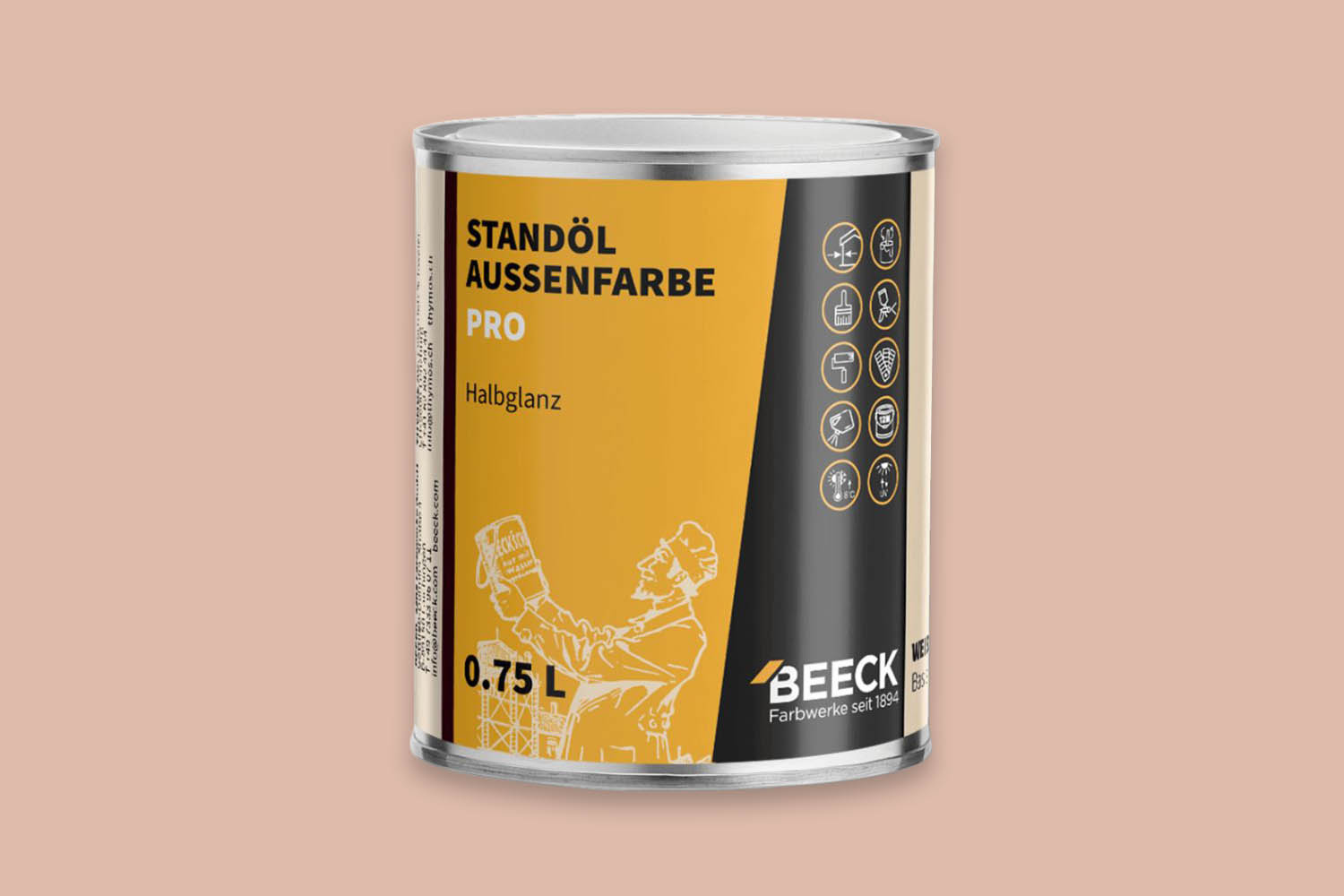Beeck Standöl-Außenfarbe Pro seidenglanz Braun 1:24