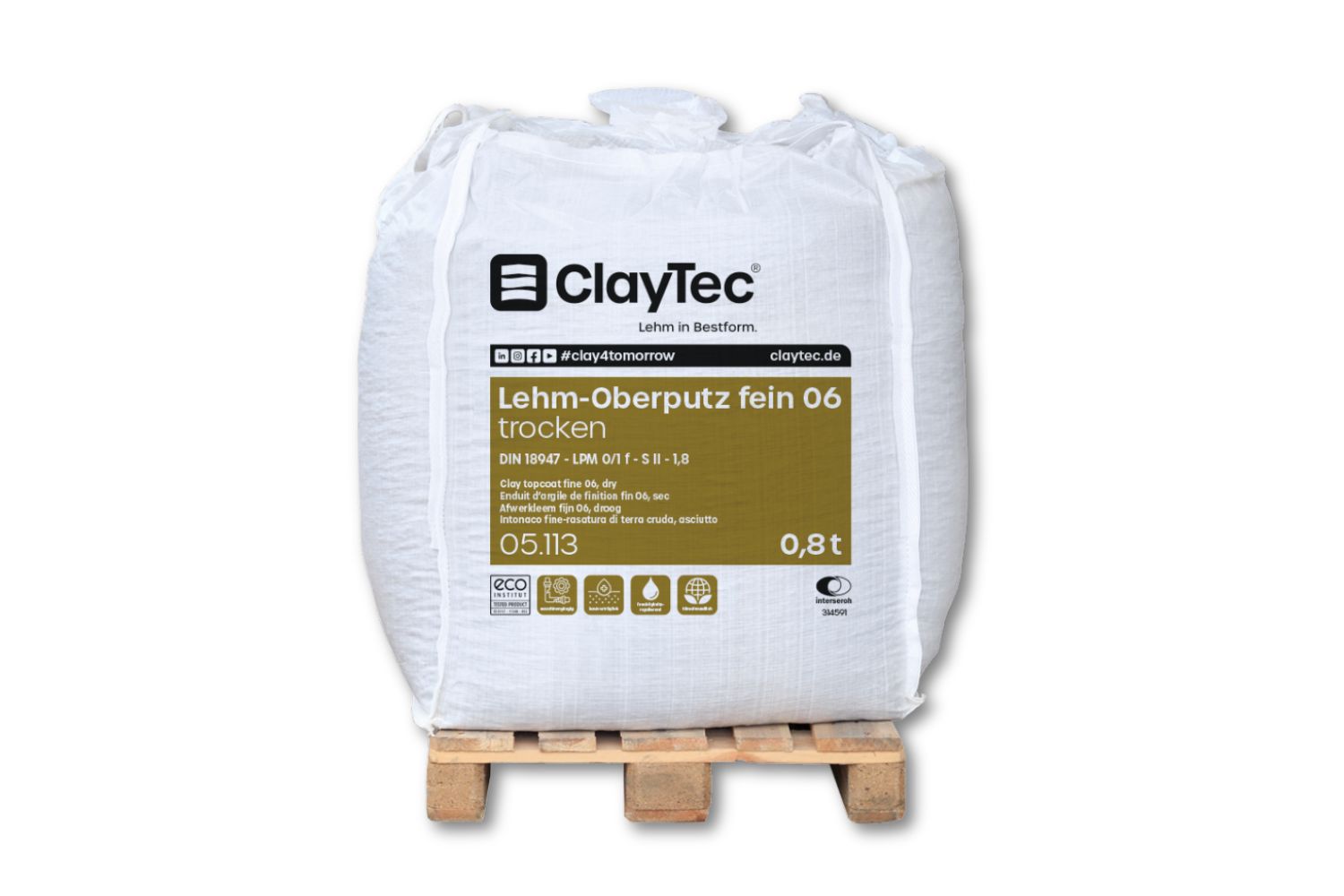 Claytec Lehm-Oberputz fein 06 trocken