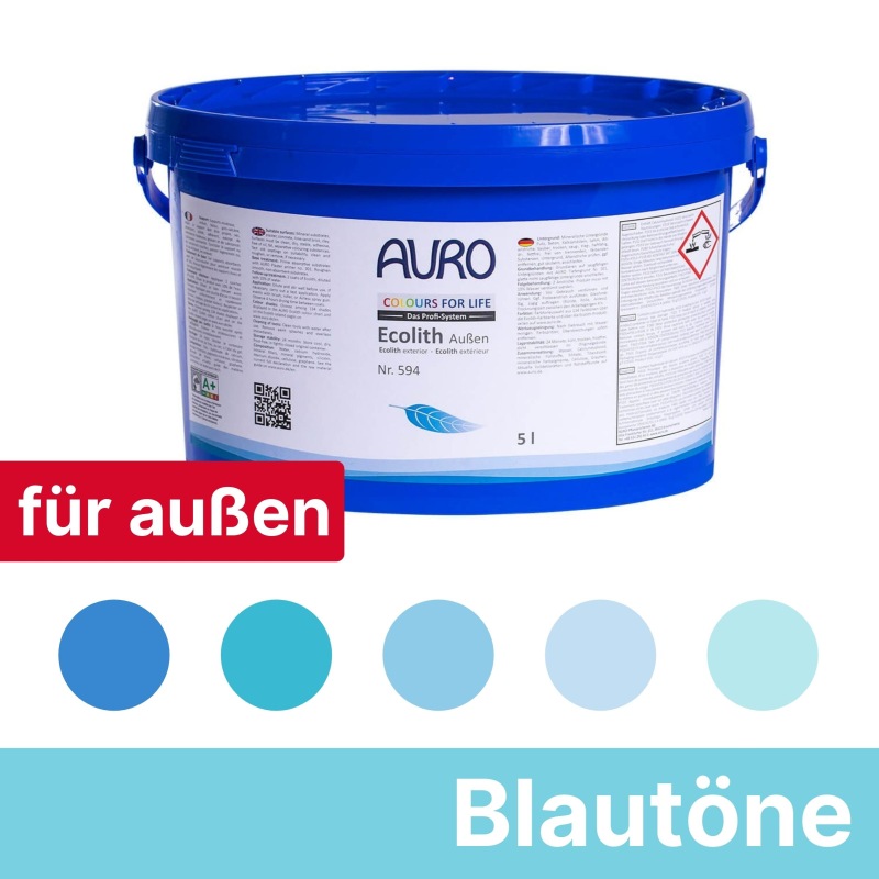 Auro Ecolith Kalkfarbe für außen - Blau