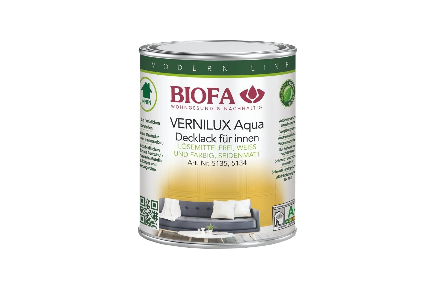 Biofa VERNILUX Aqua Decklack innen matt weiß