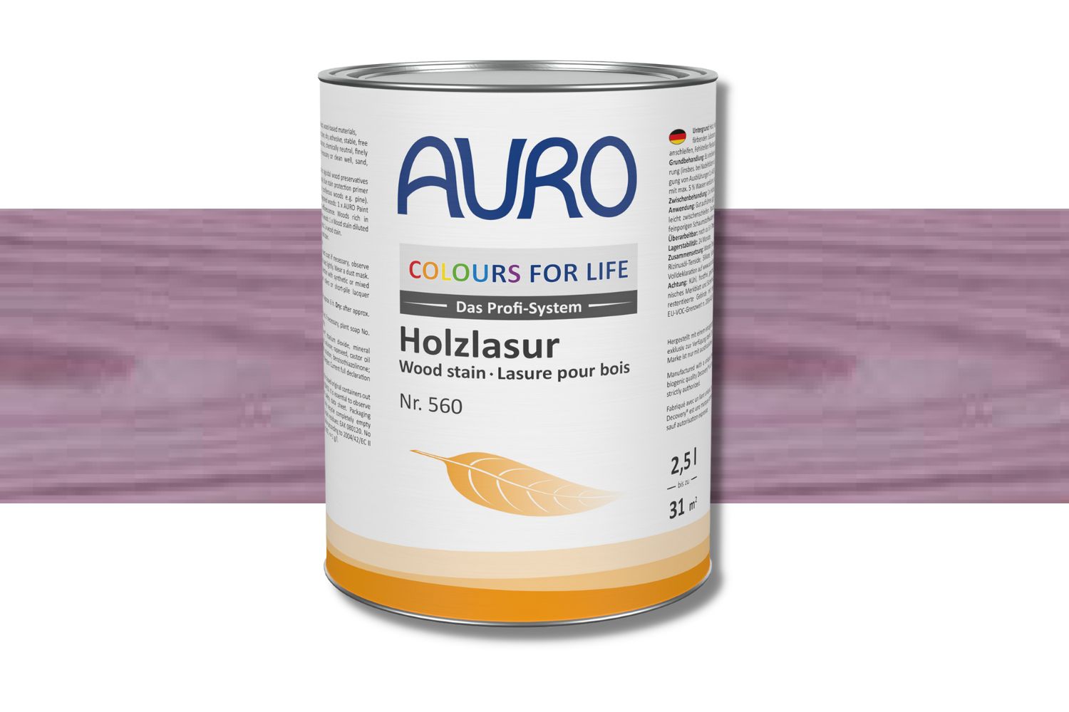 Auro Holzlasur Nr. 560 Colours for Life lila