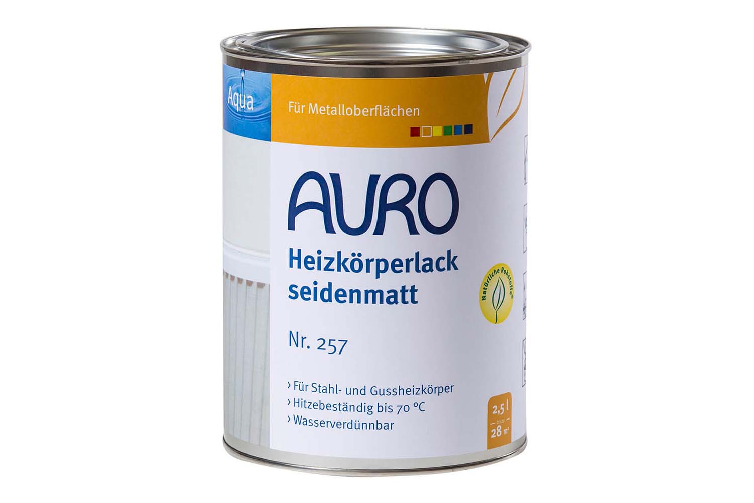 Auro Heizkörperlack seidenmatt Nr. 257 - Weiß