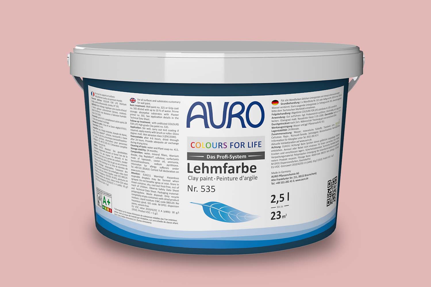 Auro Profi-Lehmfarbe Nr. 535 Rottöne Colours For Life 