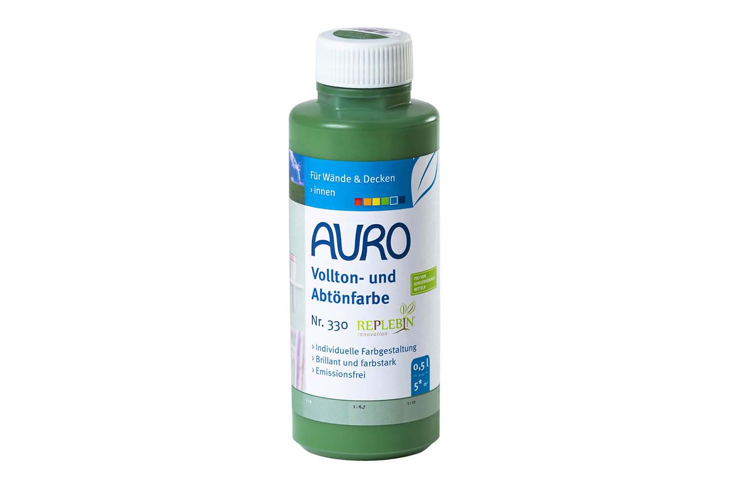 Auro Vollton- und Abtönfarbe Nr. 330 - Chromoxid-Grün