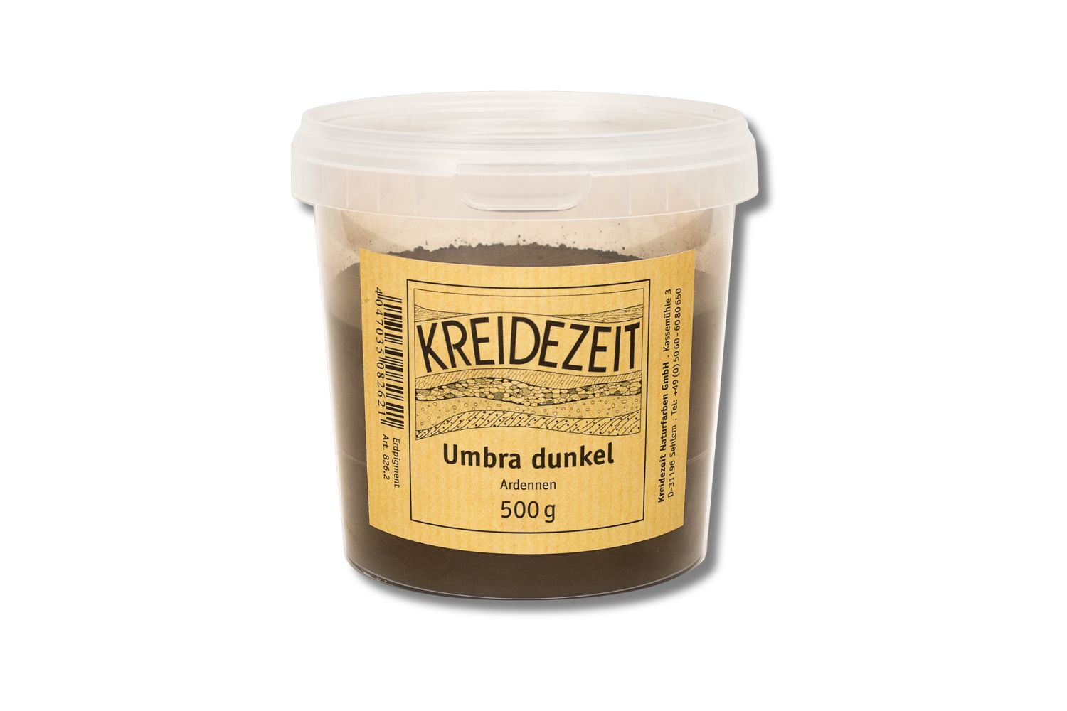 Kreidezeit Pigment Umbra dunkel Ardennen