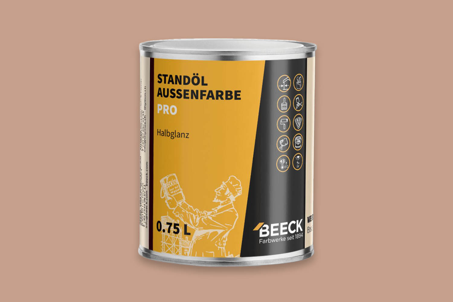 Beeck Standöl-Außenfarbe Pro seidenglanz Braun 1:8