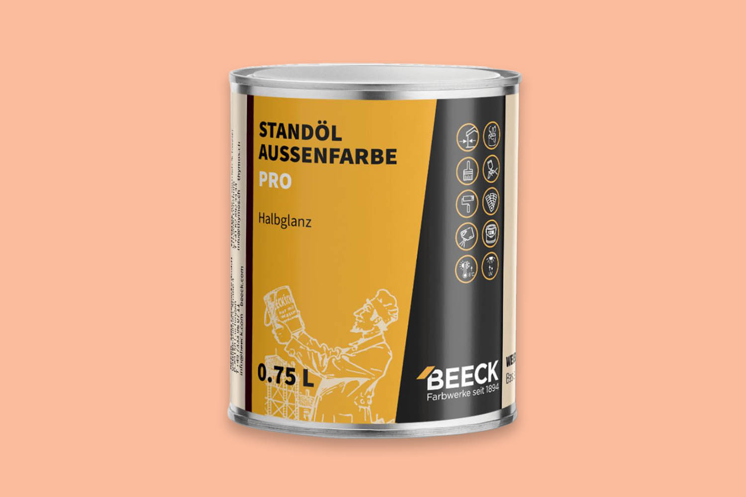 Beeck Standöl-Außenfarbe Pro seidenglanz Terracotta 01