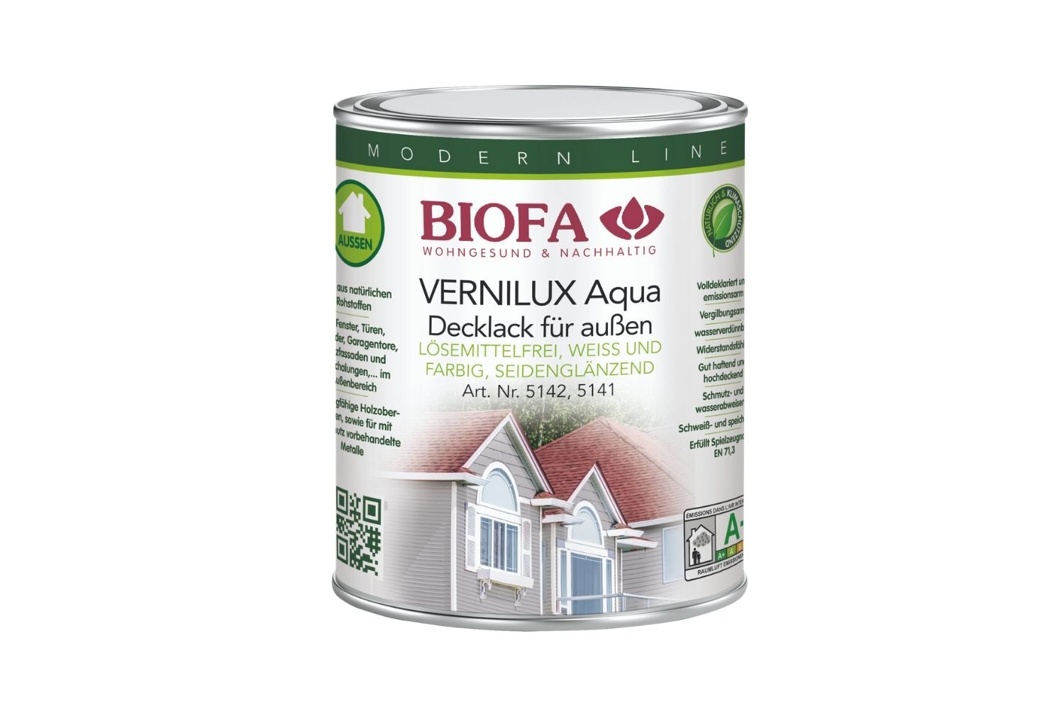 Biofa VERNILUX Aqua Decklack außen glänzend weiß