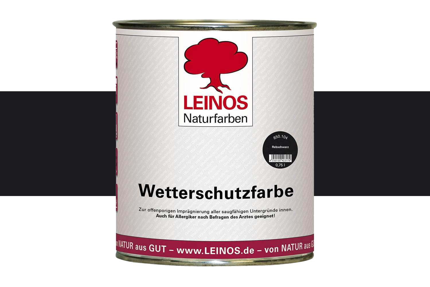 Leinos Wetterschutzfarbe auf Ölbasis 850 Rebschwarz