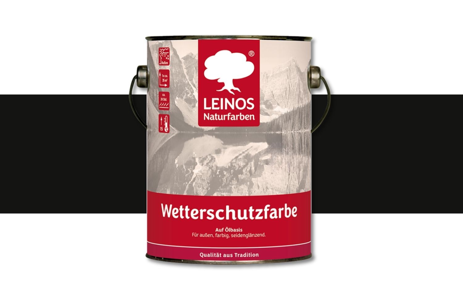 Leinos Wetterschutzfarbe auf Ölbasis 850 Rebschwarz