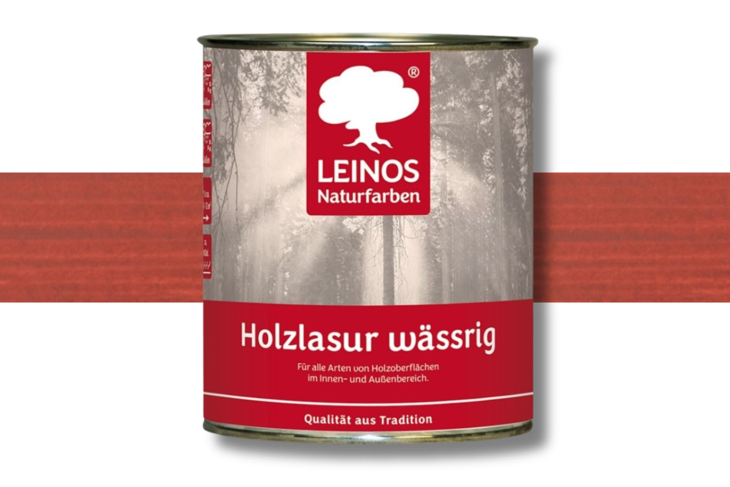 Leinos Holzlasur 266 wässrig Schwedenrot 0,25 Liter