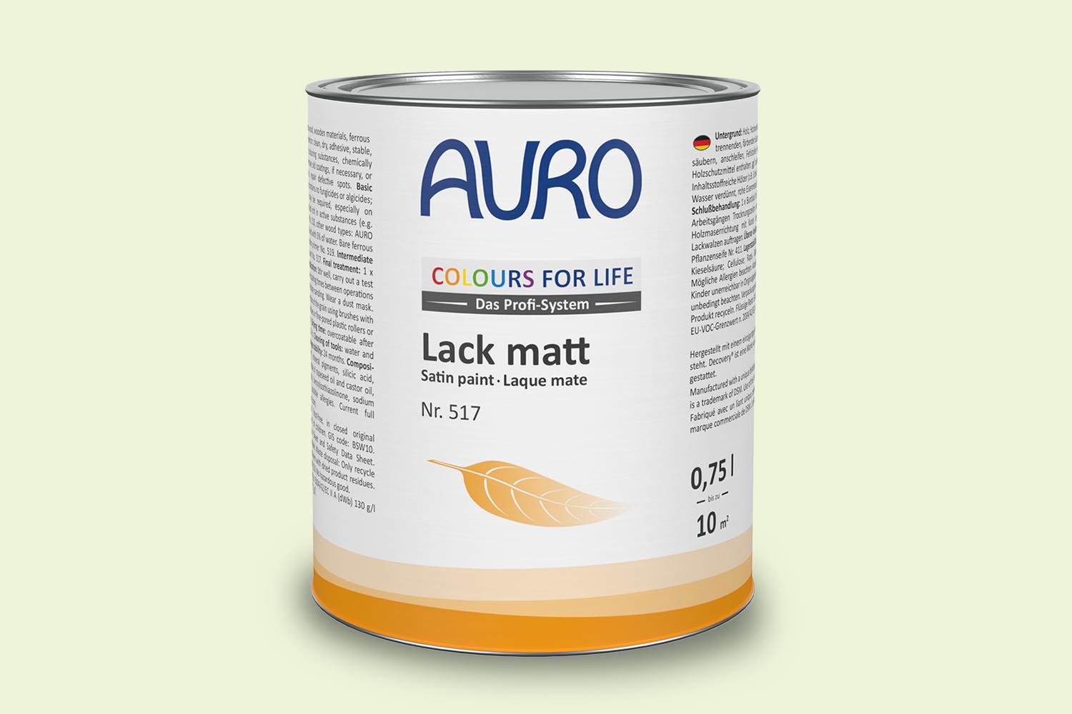 Auro Lack matt Nr. 517 honeydew Colours for Life