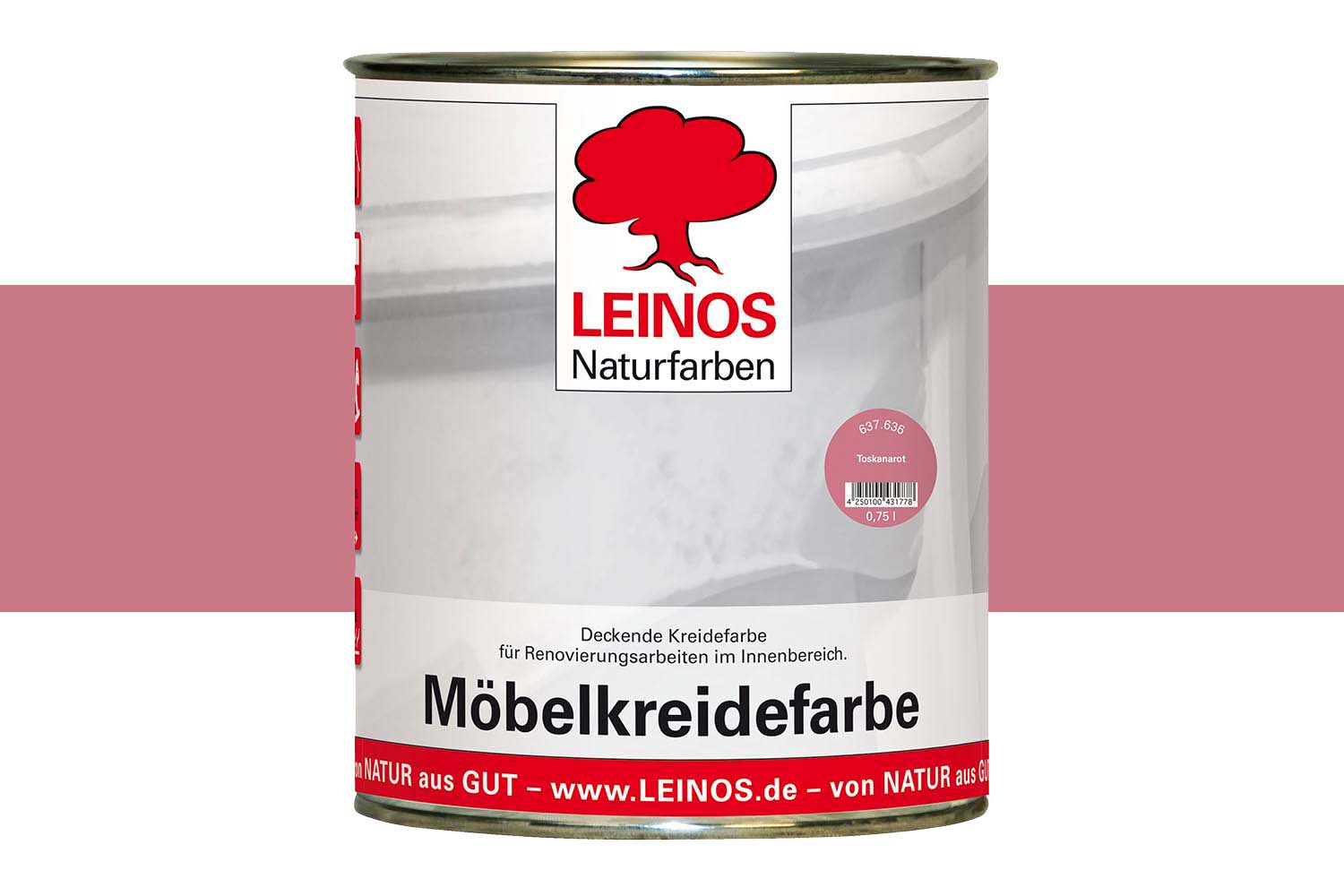 Leinos Möbelkreidefarbe 637 Toskanarot