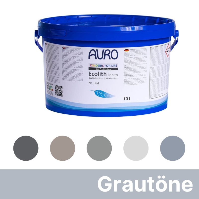 Auro Ecolith Kalkfarbe für innen - Grau