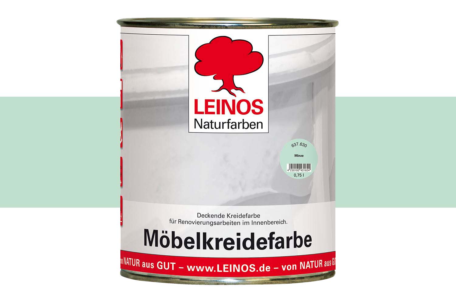 Leinos Möbelkreidefarbe 637 Minze