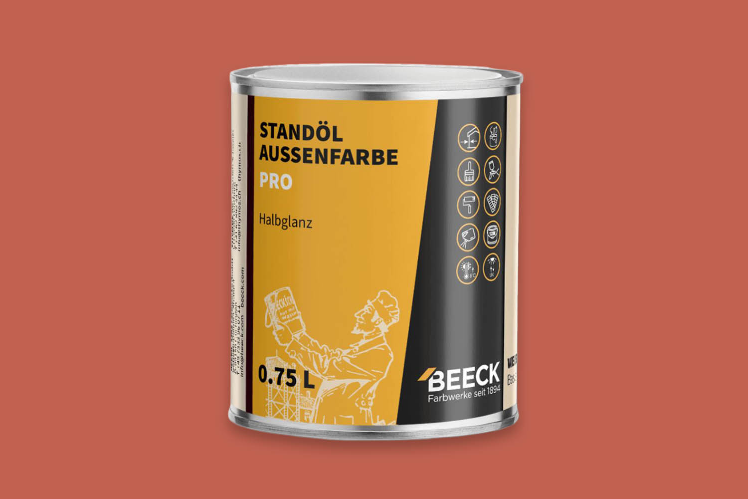 Beeck Standöl-Außenfarbe Pro seidenglanz Rose 03