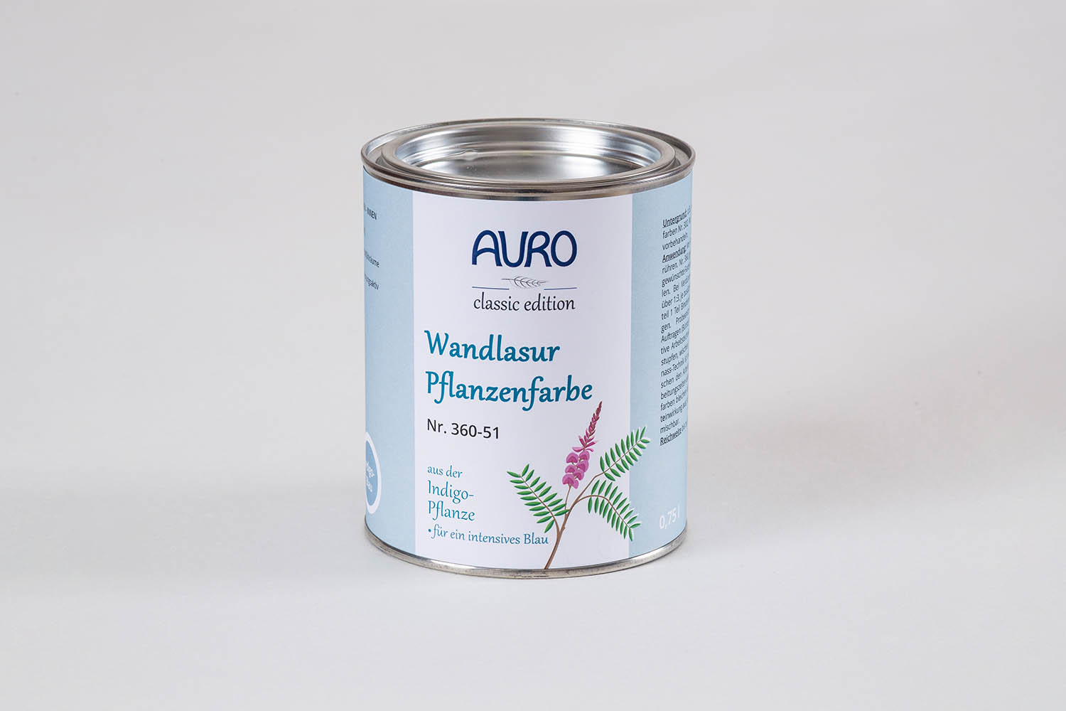 Auro Wandlasur-Pflanzenfarbe Nr. 360 - Indigo-Blau