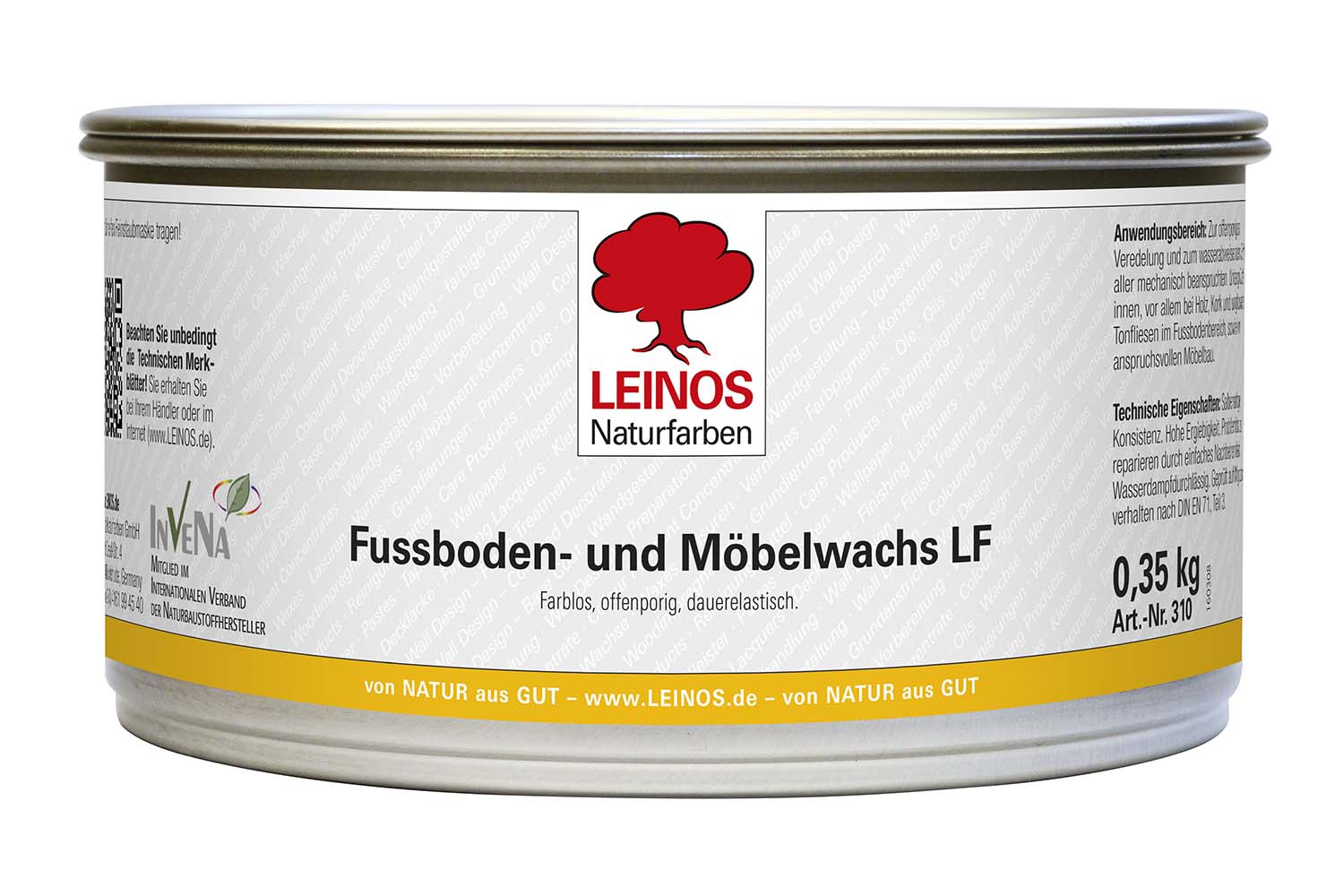 Leinos Fußboden- und Möbelwachs lösemittelfrei 310