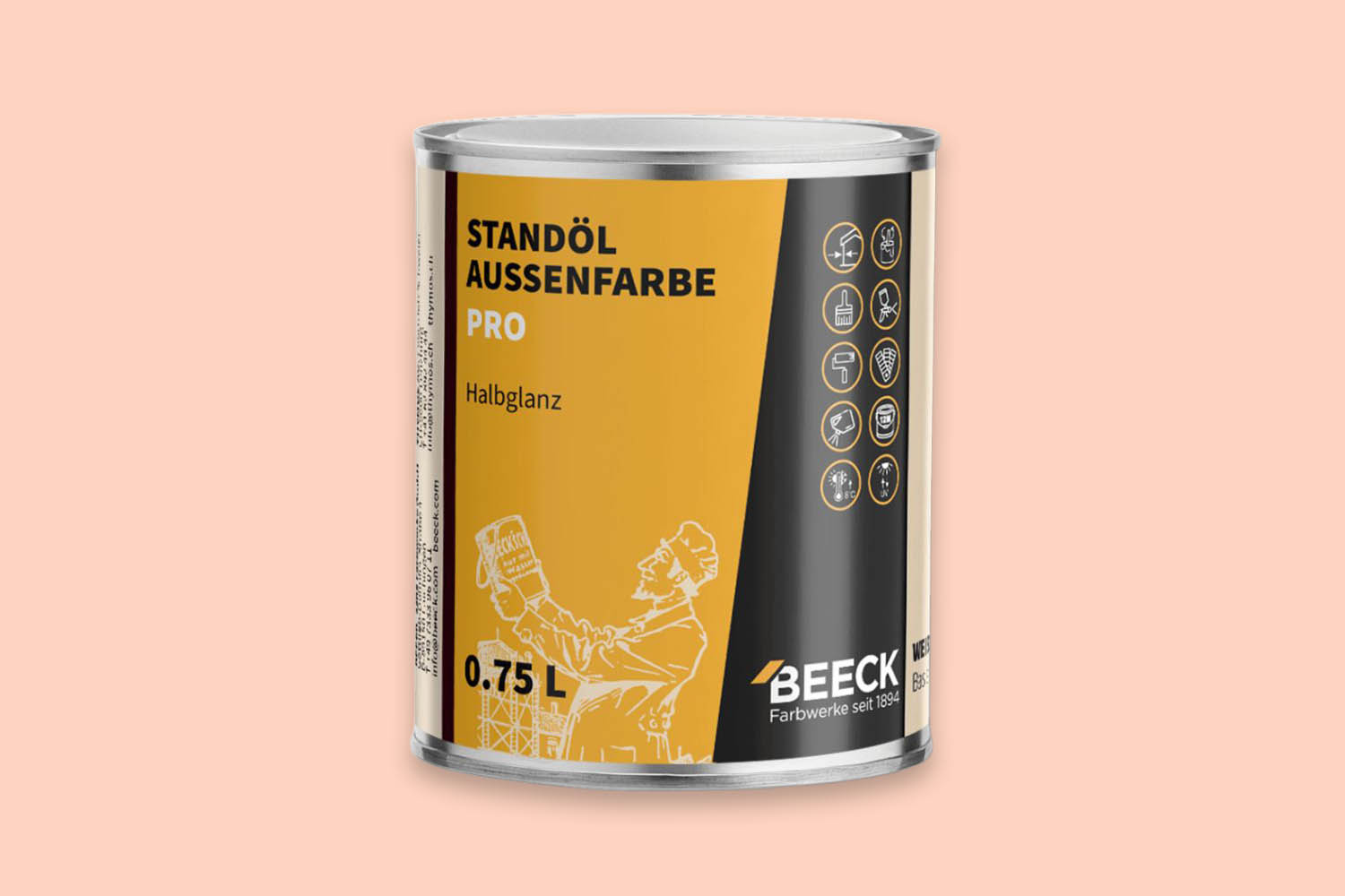Beeck Standöl-Außenfarbe Pro seidenglanz Braun 1:96
