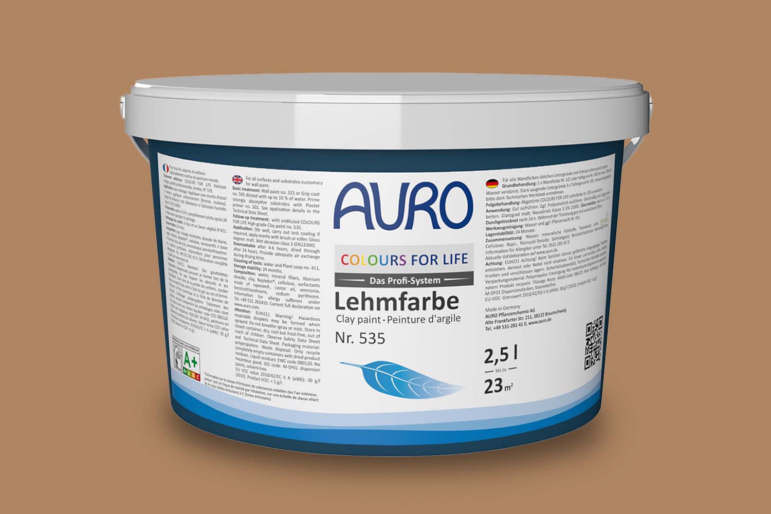 Auro Profi-Lehmfarbe Nr. 535 Brauntöne Colours For Life 