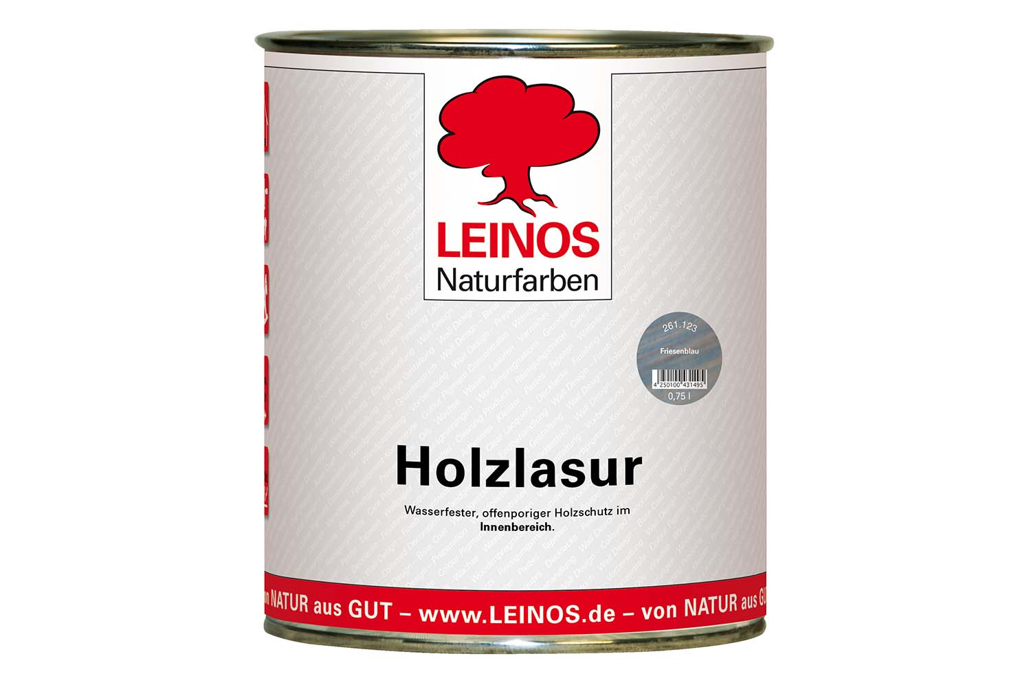 Leinos Holzlasur für innen 261 Friesenblau