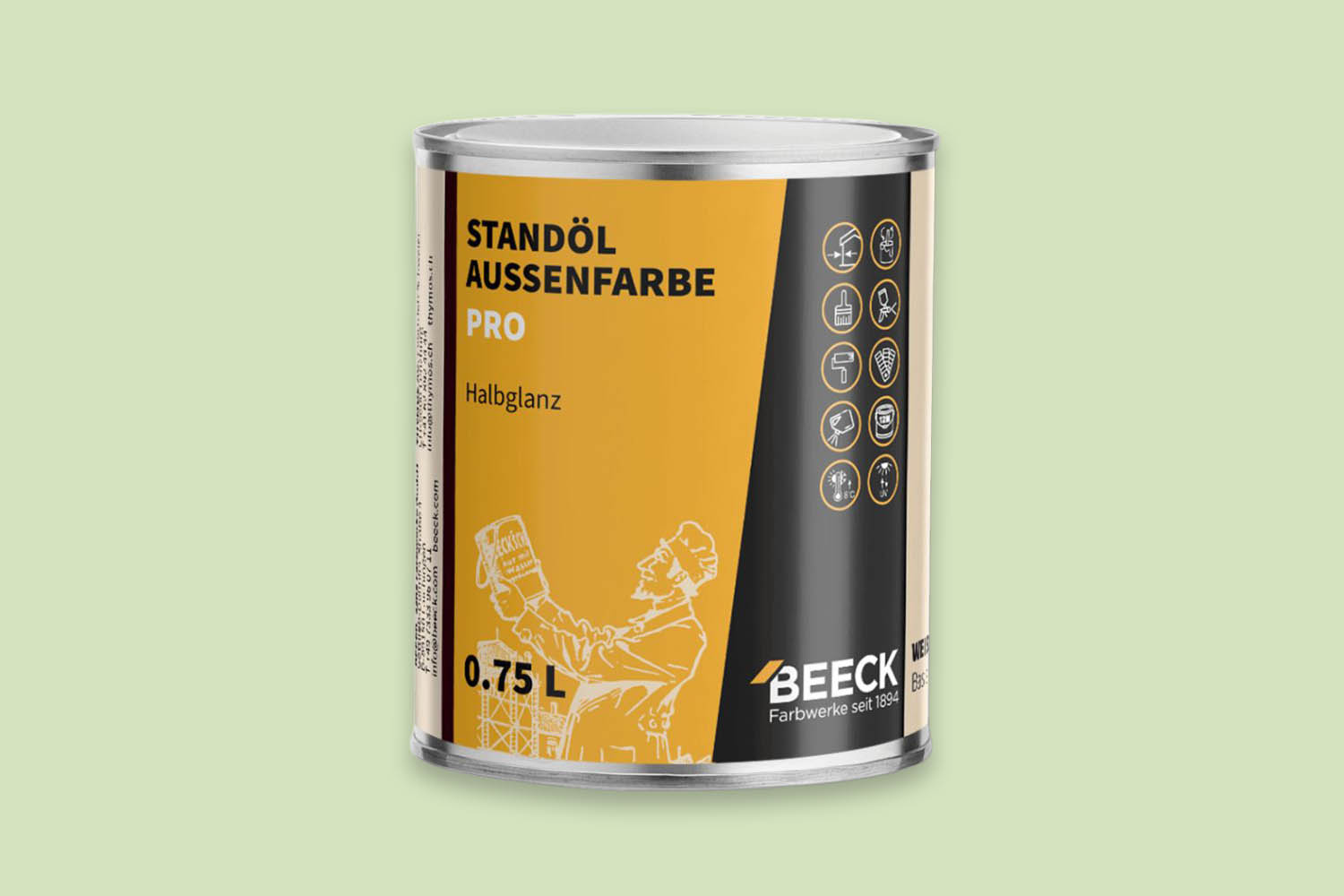 Beeck Standöl-Außenfarbe Pro seidenglanz Grün 1:96