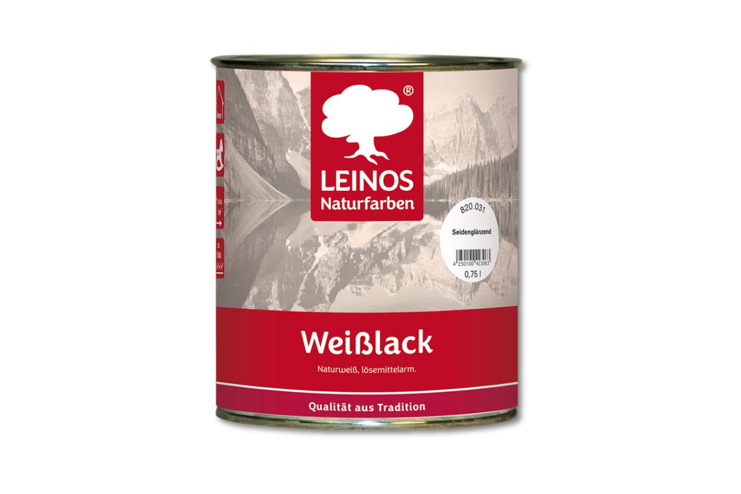 Leinos Weißlack 820 Seidenglänzend