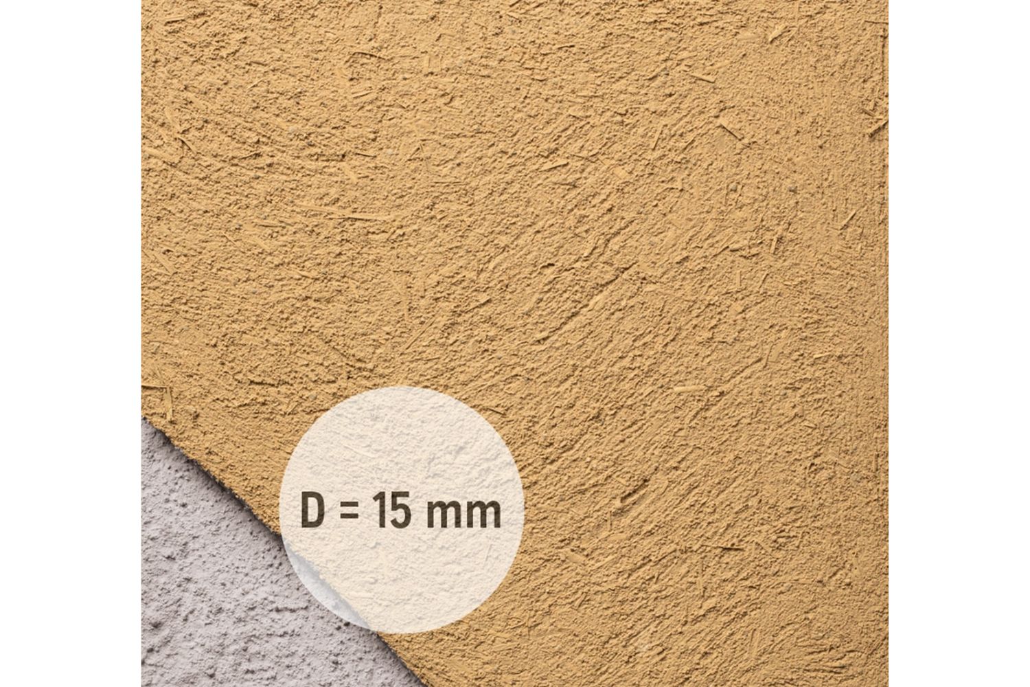 Claytec Lehm-Unterputz grob mit Stroh erdfeucht