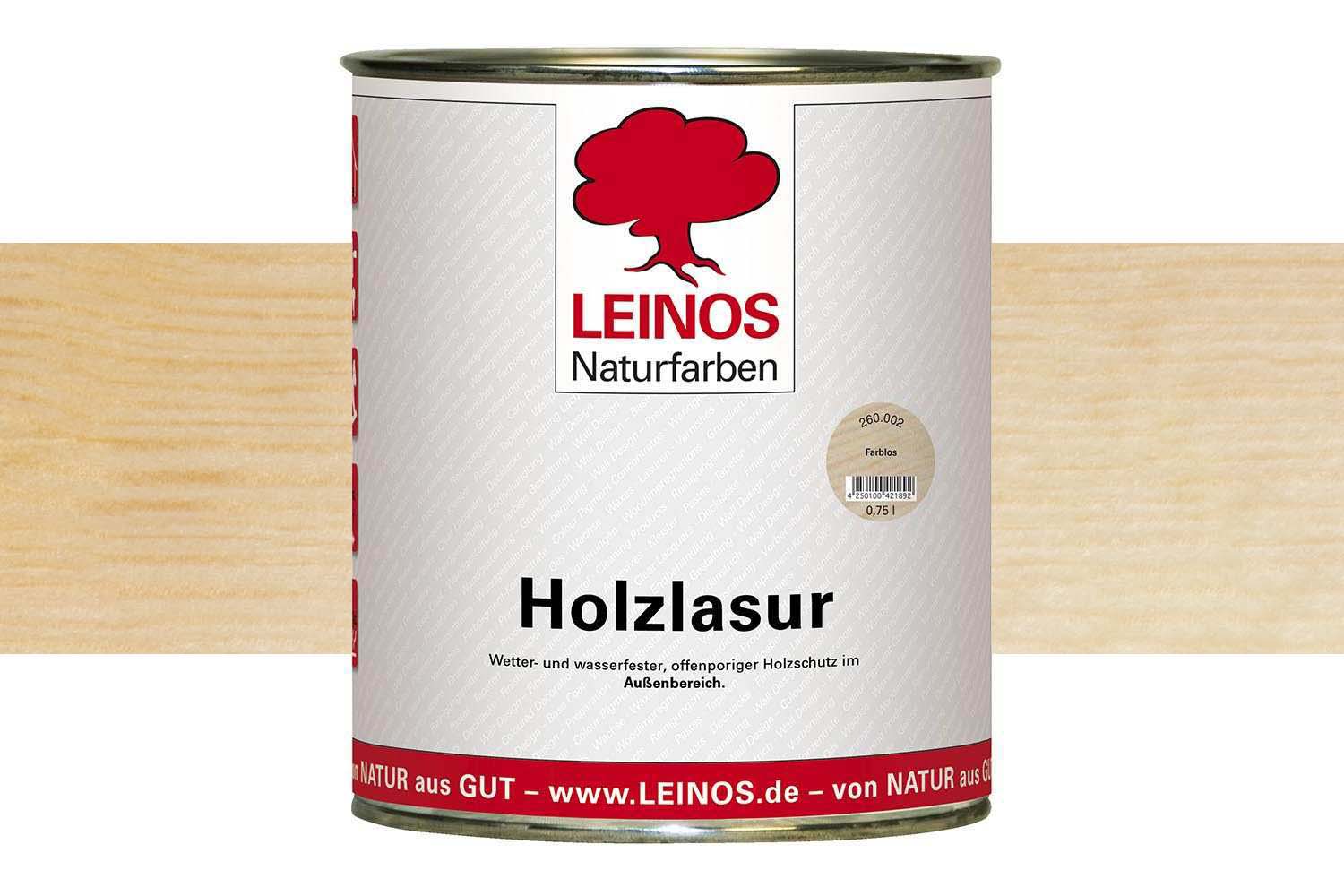 Leinos Holzlasur für außen 260 Farblos