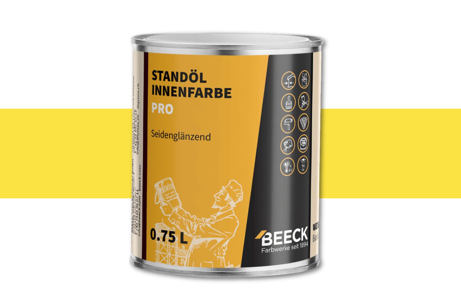 Beeck Standöl-Innenfarbe Pro seidenglanz zitronengelb