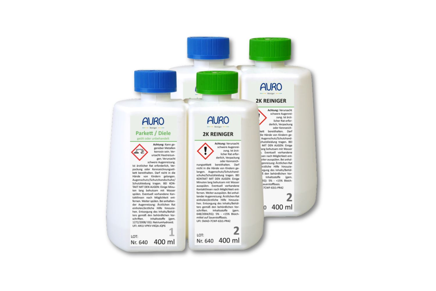 Auro 2K Reiniger Nr. 640 Parkett & Dielen 4 x 0,4 Liter
