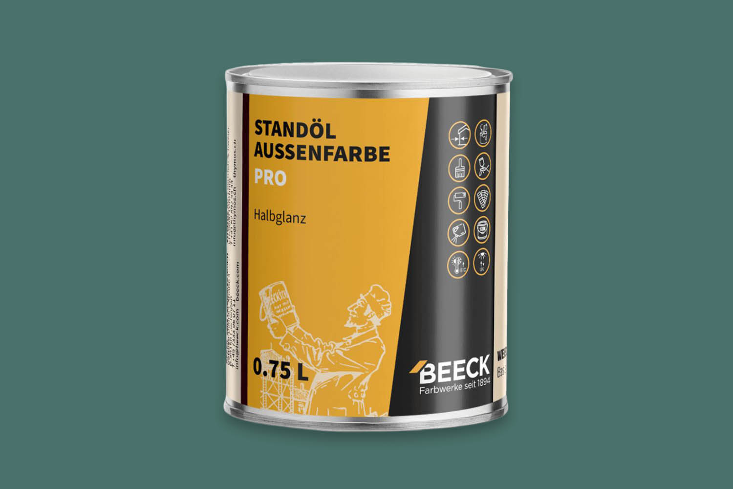 Beeck Standöl-Außenfarbe Pro seidenglanz Jade 03