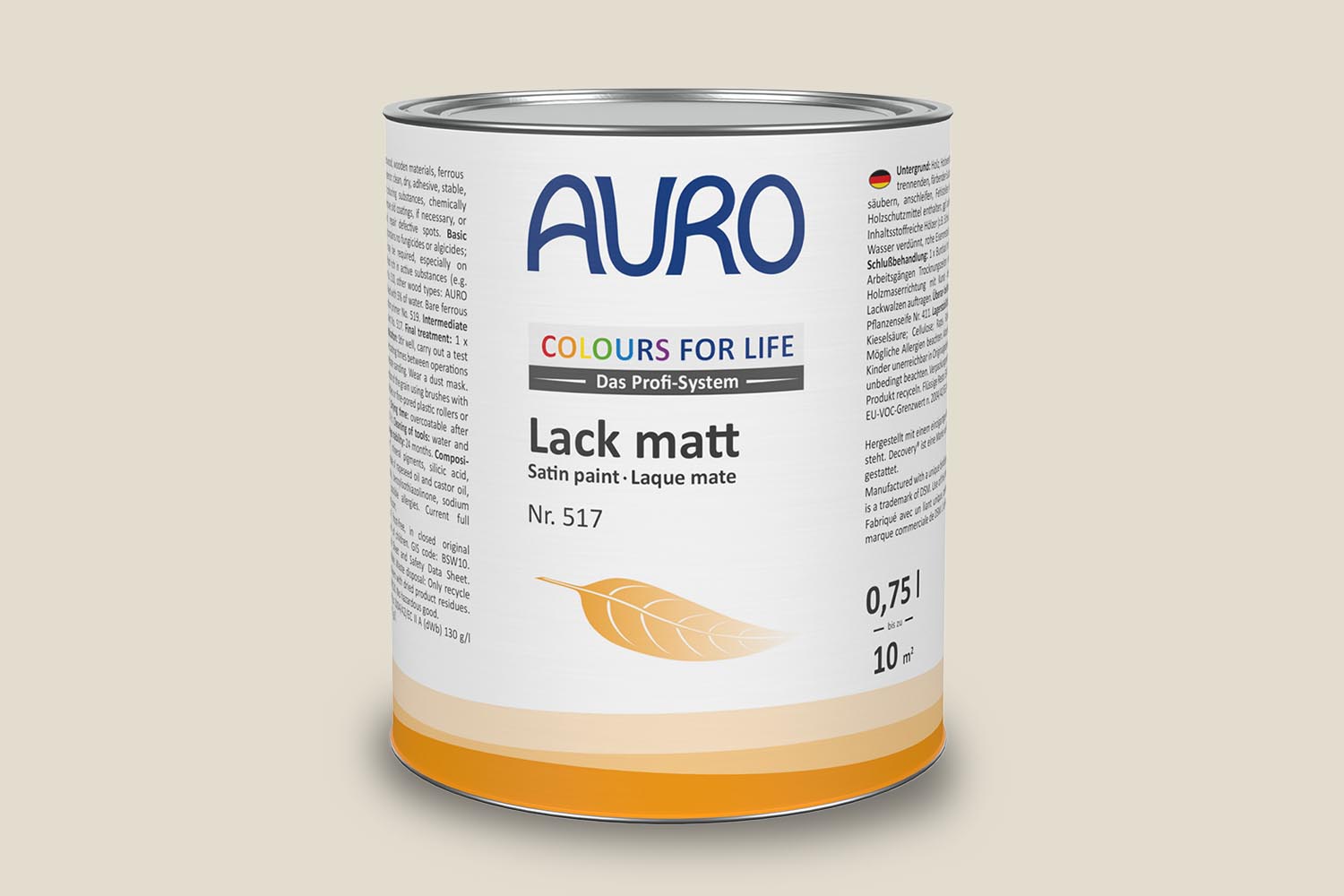 Auro Lack matt Nr. 517 natural beige Colours for Life