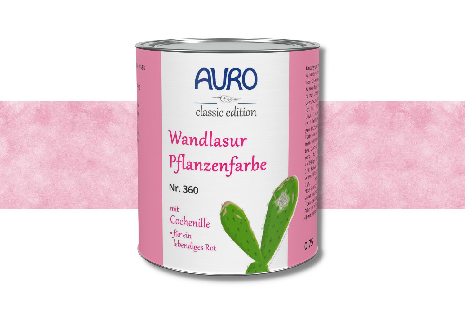 Auro Wandlasur-Pflanzenfarbe Nr. 360 - Cochenille-Rot